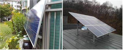 베란다형 태양광 미니발전소(사진 왼쪽)과 주택형 태양광 미니발전소/사진=서울시