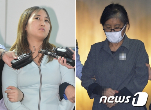 최순실씨(61)와 딸 정유라씨(왼쪽)./뉴스1 © News1 사진공동취재단,황기선 기자