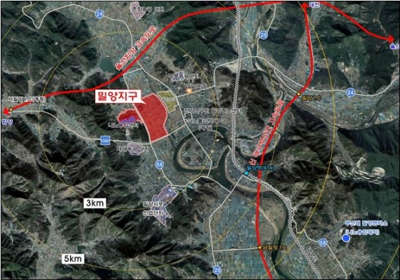 밀양 나노융합 국가산업단지 위치도/사진제공=국토교통부 