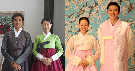 (왼쪽부터) 안재욱 최현주 부부, 박가원 강병현 부부/사진=안재욱 박가원 인스타그램