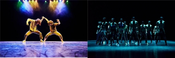 (왼쪽부터) 연극 '더 정글북', 무용 '라라라 프로젝트' 공연 모습/사진제공=한국문화예술위원회.<br>

