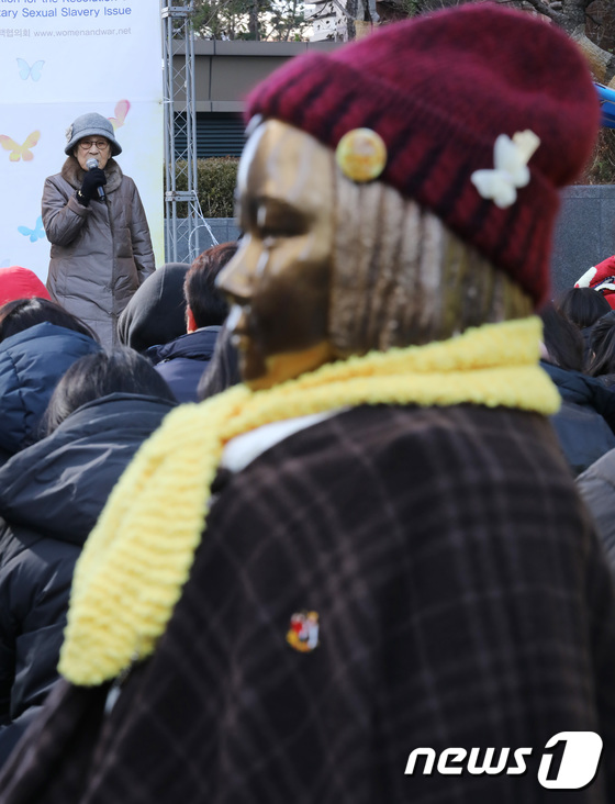 [사진]김복동 할머니 '일본 정부의 사과는 언제쯤'