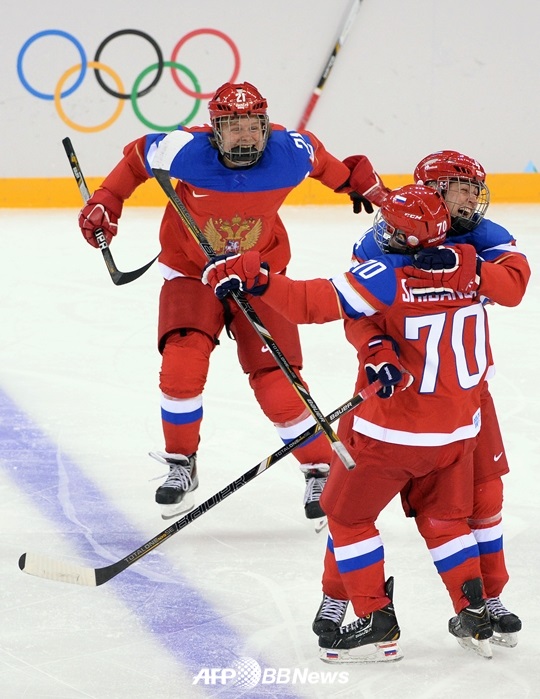 소치 올림픽 당시 러시아 아이스하키 대표팀./AFPBBNews=뉴스1<br>
