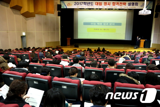 지난해 구로구가 개최한 대학 입시 설명회 현장.(구로구 제공) © News1