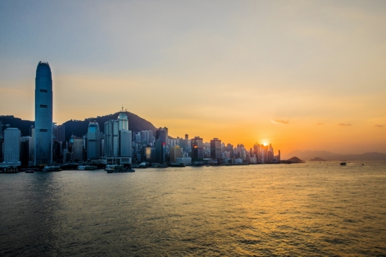 오션터미널데크의 일몰 전망대에서 본 홍콩 도시 풍경. /사진제공=홍콩관광청<br>
