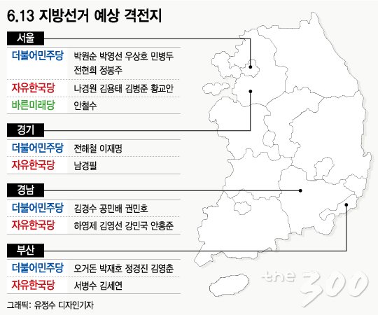 [MT리포트]3달 남은 지방선거, 최대 격전지는…PK·경기·서울