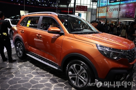 '2018 베이징 모터쇼'에서 중국 최초로 공개된 현대차의 프리미엄 초대형 SUV 콘셉트카 텔루라이드./사진=진상현 베이징 특파원