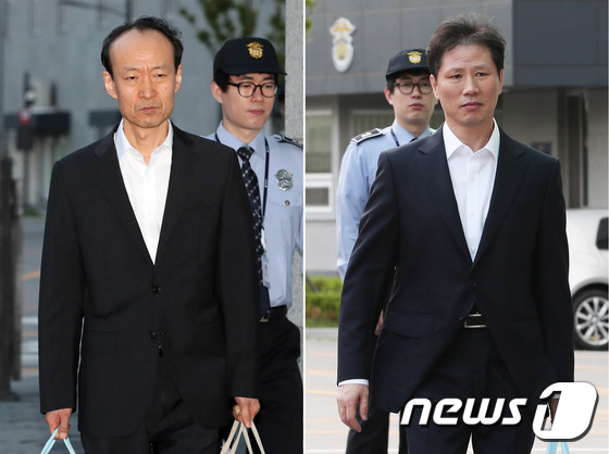 [사진]'국정원 특활비 수수혐의' 이재만-안봉근 '석방'