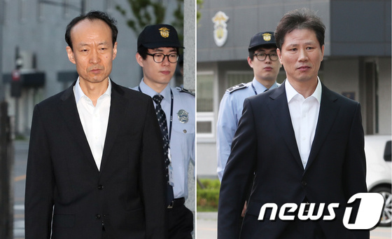 [사진]'국정원 특활비 수수혐의' 보석으로 석방된 이재만-안봉근