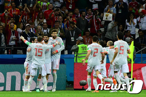 '무적함대' 스페인이 디에고 코스타의 골에 힘 입어 이란을 상대로 1-0 승리를 거뒀다. /사진제공= 뉴스1