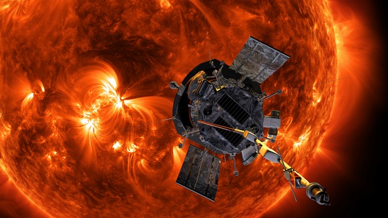 인류 최초의 태양탐사선 ‘파커솔라프로브’(Parker Solar Probe)가 태양에 근접한 모습의 상상도/사진=NASA
