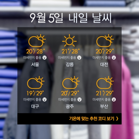 [내일뭐입지?]맑은 날씨, 화사한 '핑크' 패션