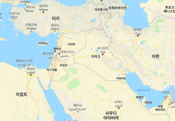 시리아와 주변국 /사진=구글 지도
