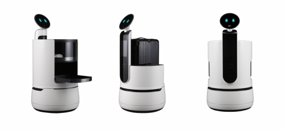 LG전자가 선보인 컨셉 로봇  3종. 왼쪽부터 LG 클로이 서브봇, LG 클로이 포터봇, LG 클로이 카트봇. /사진제공=LG전자