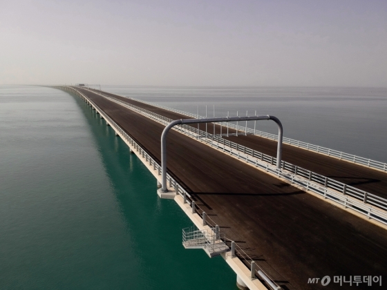 GS건설이 시공한 쿠웨이트 도하링크 해상교량 전경. /사진제공=GS건설