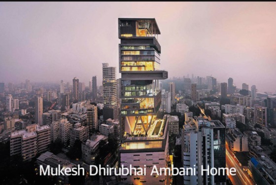 무케시 암바니의 저택. 뭄바이에 있다 - 트위터 갈무리