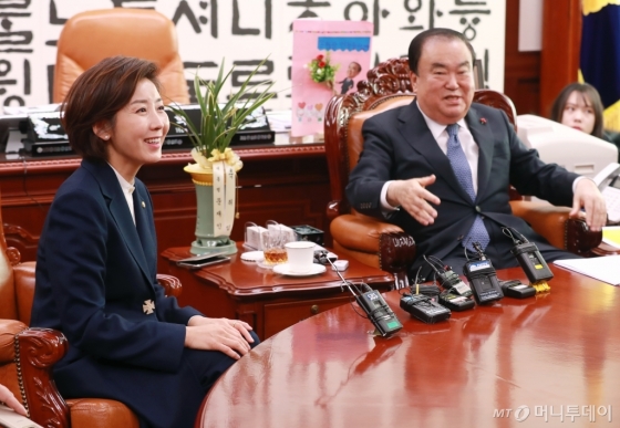 [사진]나경원 자유한국당 신임 원내대표, 문희상 의장 예방
