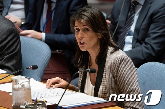 니키 헤일리 유엔주재 미국 대사. © AFP=뉴스1