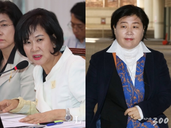 손혜원 더불어민주당 의원(왼쪽), 서영교 같은당 의원. / 사진=이기범 기사, 뉴스1