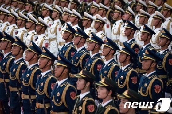 중국 인민군 의장대 © AFP=뉴스1 © News1 자료 사진