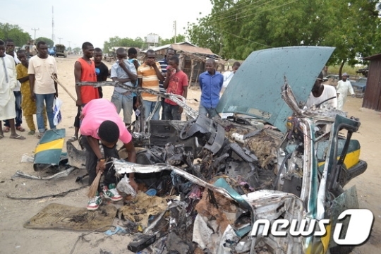 나이지리아 이슬람 극단주의 세력 보코하람의 차량 폭탄 테러 현장. /AFP=뉴스1