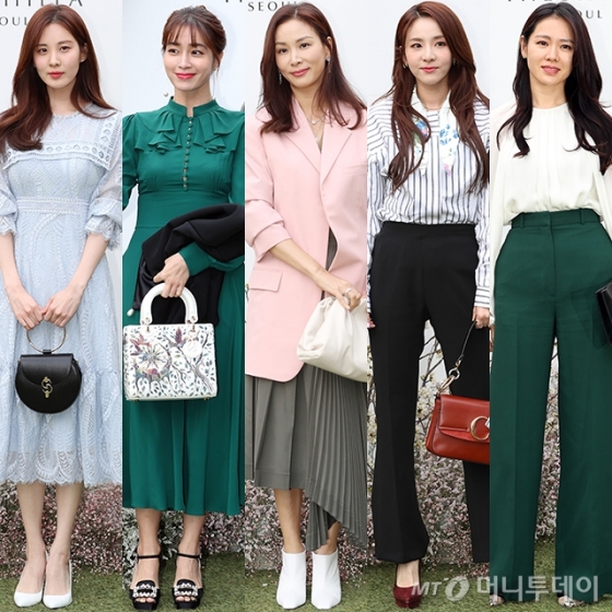 (왼쪽부터) 그룹 소녀시대 서현, 배우 이민정,고소영, 가수 산다라박, 배우 손예진 /사진=이기범 기자