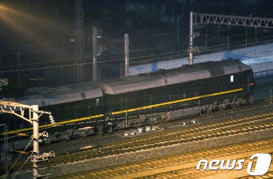 김정은 북한 국무위원장의 특별열차 <자료사진> © 로이터=뉴스1