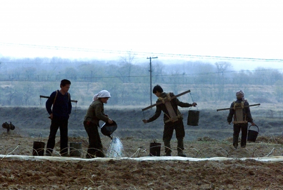 북한 개성의 농민들. /사진=로이터