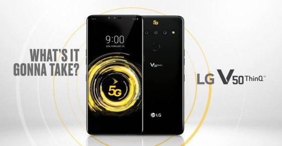 미국 스프린트를 통해 출시되는 LG V50 씽큐/사진=LG전자