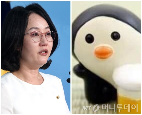 왼쪽부터 김현아 자유한국당 원내대변인, 펭귄문제 관련 펭귄 이미지./사진=머니투데이 DB