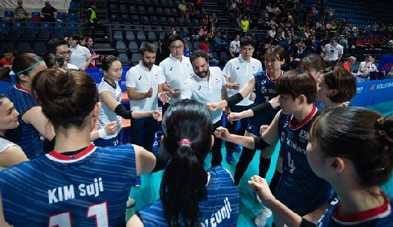 한국여자배구대표팀.  /사진=국제배구연맹 홈페이지