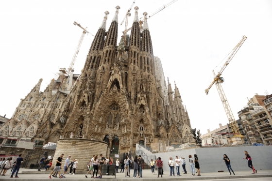 스페인 바르셀로나에서 137년째 건축 중인 사그라다 파밀리아 성당이 마침내 건축 허가를 받게 됐다. /사진=AFP