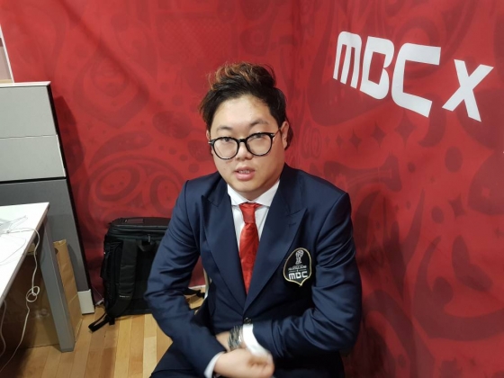MBC 2018 러시아월드컵 중계방송에 출연한 인터넷 방송인 감스트./사진=뉴시스