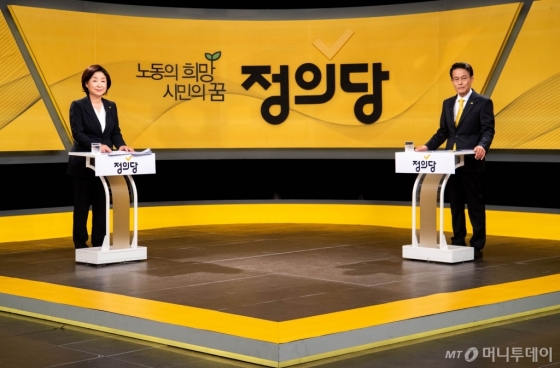 [사진]토론 준비하는 심상정-양경규
