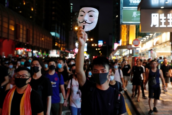 시위대 일부의 홍콩 입법회(국회) 점거 이후 처음 열린 '범죄인 인도법안' 반대집회가 7일(현지시간) 열렸다. /사진=로이터