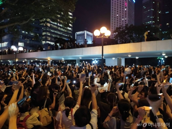 홍콩 시위 현장. /사진=유희석