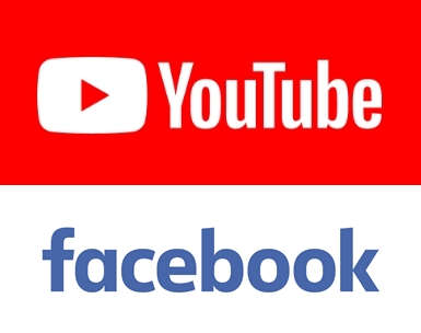 유튜브(위), 페이스북 로고