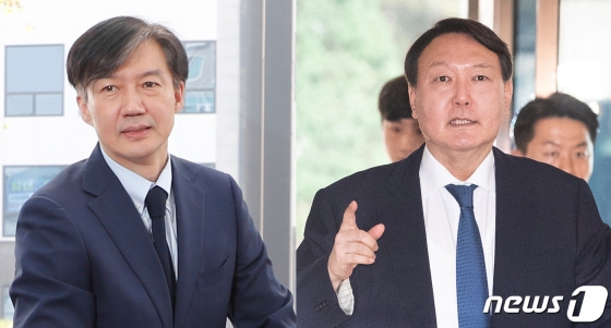 조국 법무부 장관(왼쪽)과 윤석열 검찰총장/사진=뉴스1