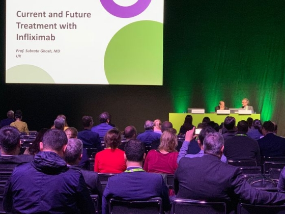 셀트리온그룹은 지난 22일(현지시간 기준) 스페인 바르셀로나에서 개최되고 있는 2019 유럽장질환학회(UEGW)에서 '램시마SC 주요 데이터 소개'를 주제로 심포지엄을 개최했다. /사진=셀트리온