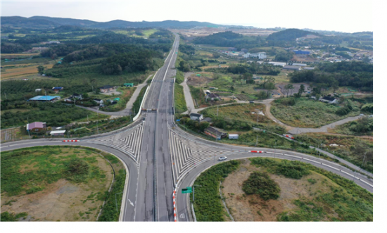 장안-온산1 국도건설공사(서생교차로) 전경 사진 /사진제공=국토교통부