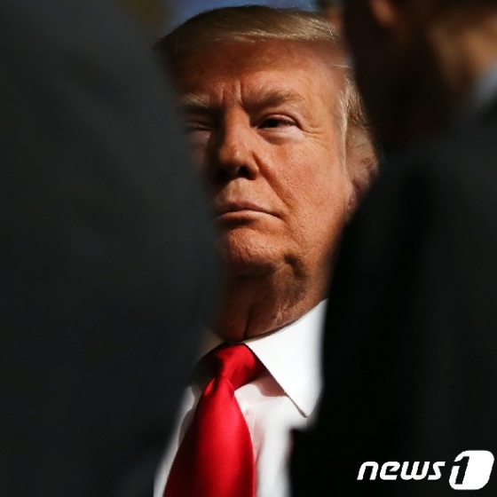 12일 뉴욕 이코노믹클럽에서 연설하는 도널드 트럼프 미국 대통령. © AFP=뉴스1