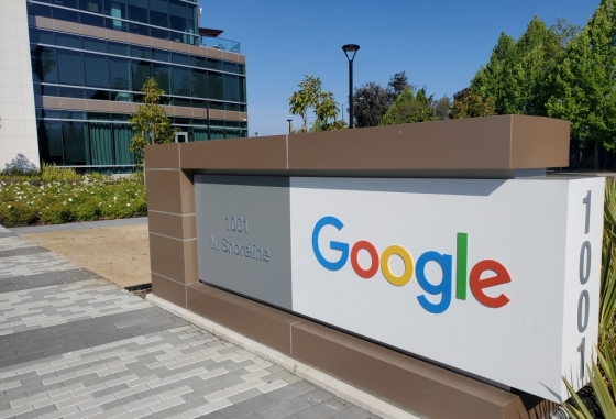 미국 캘리포니아 마운틴뷰에 있는 구글 본사 앞. /사진=로이터