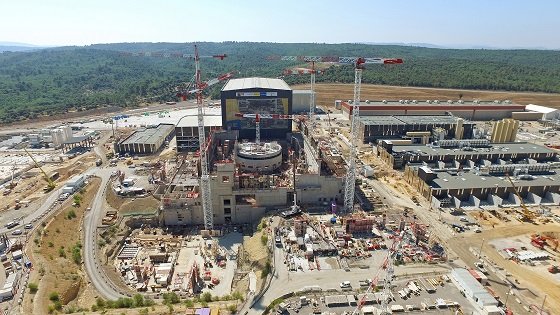 하늘에서 바라본 ITER 건설현장, 중앙 둥근 모양의 구조물이 토카막 장치가 들어가는 토카막 빌딩이다./사진=ITER 국제기구