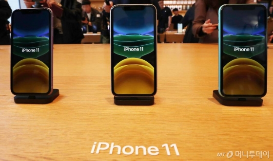 애플 신제품 아이폰11·11프로·11프로 맥스. / 사진=김휘선 기자 hwijpg@
