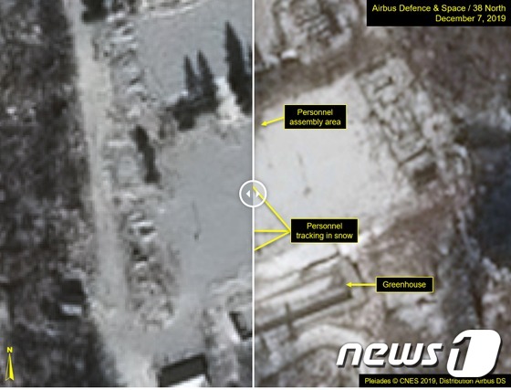 38노스가 확보한 최근 풍계리 핵실험장 위성 사진(출처=-38노스 홈페이지 갈무리) © 뉴스1