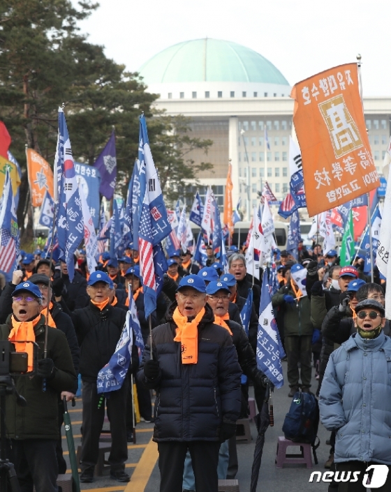 [사진] 공수처·연동형 비례대표제 도입 반대 집회