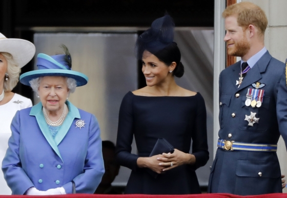 영국 엘리자베스 2세 여왕과 서섹스 공작 내외. /사진=AFP
