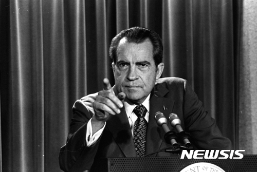 1973년 3월15일 '워터게이트 사건'과 관련된 연설을 하고 있는 리처드 닉슨 당시 미 대통령. /사진 = 뉴시스