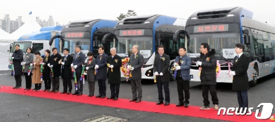 [사진] 전국최초로 세종시에서 운행하는 전기굴절버스