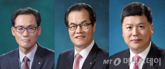 왼쪽부터 김정기, 이동연, 권광석 후보/사진제공=우리은행